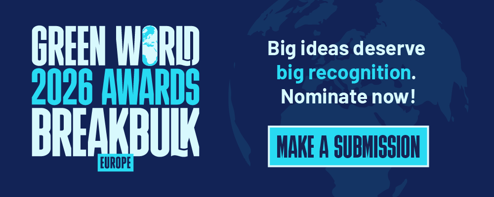 Breakbulk Europe 2026 Green World Awards banner